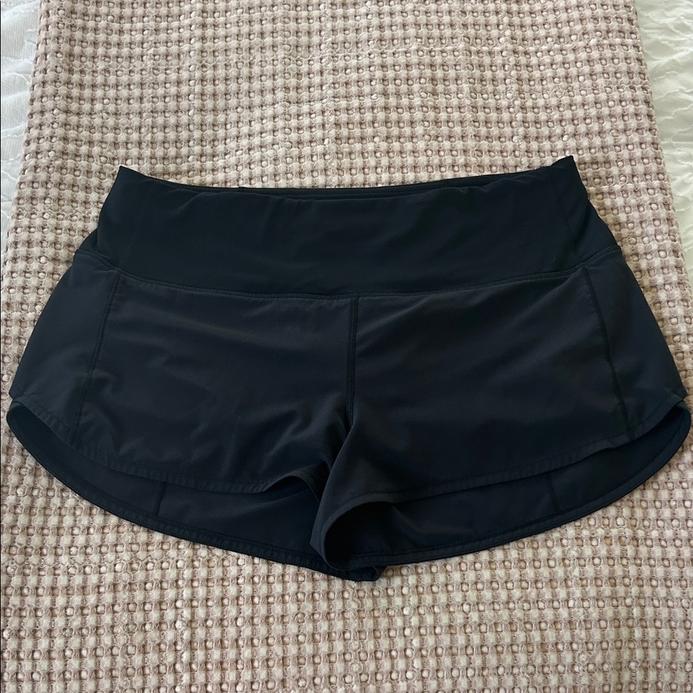 Lululemon Athletica Black speed up high rise 2.5 inch Shorts
